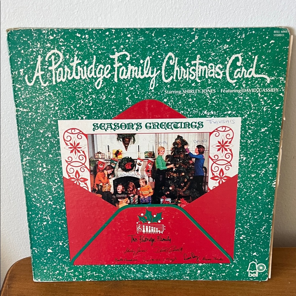 A Partridge Family Christmas Card Vinyl LP Released 1971 by Bell Records Rare